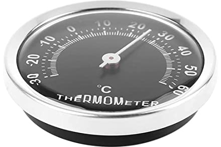 thermomètre de voiture mini thermomètre en voiture de 58 mm, jauge mécanique de température analogique avec autocollant en pâte