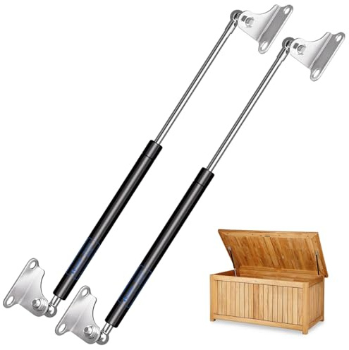 ARANA Muelles Resorte de Gas 508 mm (200 N/20 kg, tipo-L) con Amortiguador de Gas Hidráulico Brazo – Soporte para Cama de Autocaravana, Camión, Cocina, Ventana de Autocaravana y DIY Caja Pesada
