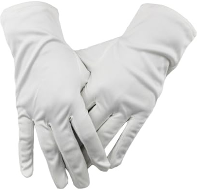 Gatuida 24 Paires De Mitaines Blanches Sans Poussière En Fibres Ultrafines Et Polyester Pour Maison, Cuisine, Restauration