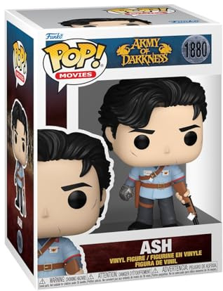 Funko POP! Movies: Army of Darkness - Ash Williams with Boomstick | Offizielles Horror Merch - Vinyl Sammelfigur als Regal Deko - Geschenkidee zum Geburtstag für Fans und Sammler