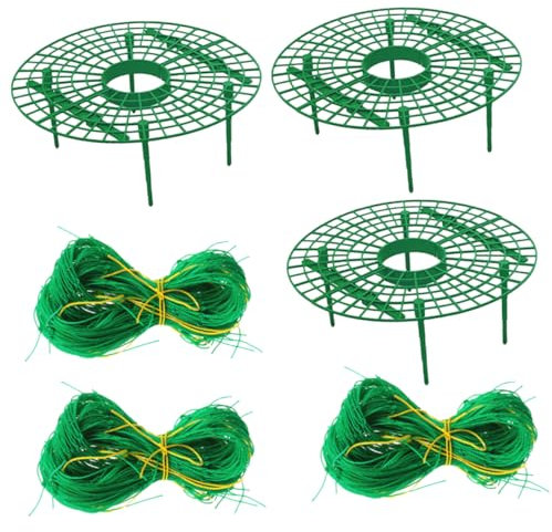 Supvox 6stücke Teiliges Set Kletterpflanzenstützen Mit Rattan-Netz Und Ständern Halterungen Und Seil Für Erdbeeren Und Andere Pflanzen
