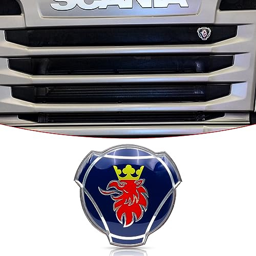 1 Stück maßgeschneidertes Greifen-Emblem für Scania LKW Frontgrill-Emblem-Ersatz Außenzubehör 1401610 (blau)