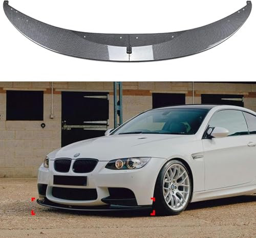 JNLIFT Auto Frontlippe Frontspoiler für BMW 3 Series M3 E90 E91 E92 E93 2006-2013,Frontstoßstange Splitter Diffusor,Body Frontdiffusor Luftleitblech Flügel Exterieur Zubehör,B/Carbon Fiber Look