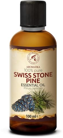 Zirbelkiefer Ätherisches Öl 100 ml - Pinus Cembra - Reines ätherisches Zirbenöl - für Diffusers und Duftlampen - Frisches Aroma - Aromakerze - Seife - Zirbenduft - Lufterfrischer