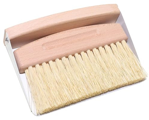 Small Beechwood Broom And Dustpan Set Efficient Gadget With Natural Sisal Brush For Storage