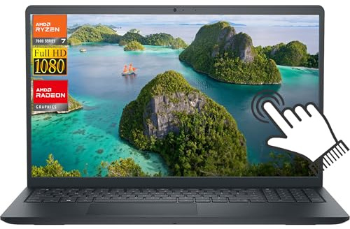 Dell Inspiron 15 3000 Touchscreen Laptop 15.6 FHD (1920x1080) IPS, 8 core AMD Ryzen 7 7730U fino a 4,5 Ghz, 16GB RAM 1TB SSD, scheda grafica AMD Radeon, lettore di schede SD, Windows 11