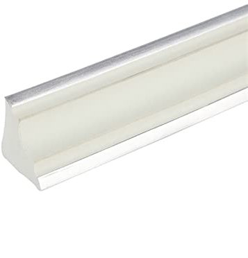 Bande d'arrêt d'angle autocollante pour mur ， Moulure flexible de 5 m, conception auto-adhésive à décoller et à coller, bande de calfeutrage for bord de sol, mur, carrelage, plinthe, comptoirs(White+s