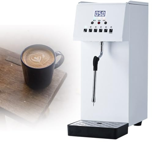 Montalatte, macchina a vapore commerciale, macchina per schiumare il latte a vapore elettrico, automatico, pressione del vapore 1,0-2,0 bar, ingresso automatico dell'acqua, asta del vapore r