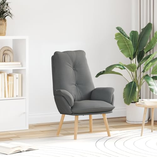 CKioict Entspannungsstuhl Dunkelgrau Stoff Chair fernsehsessel for Innenraum Büro