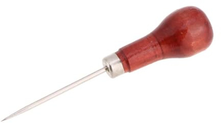 POPETPOP Punzón con Mango de Madera para Costura Manual de Cuero Herramienta de Aguja para Reparación de Tapicería Lona y Manualidades Kit DIY para Amantes Costura