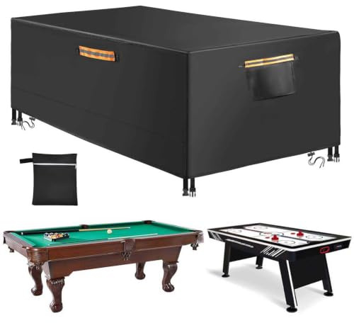 6/7/8/9 ft Pool Table Cover, 420D Oxford Waterproof Billiard Cover, Dustproof Billiard Table Covers Indoor & Outdoor for Snooker Billiard Tables & Pool Tables Game,6FT(80 L x 44 W x 32 H)