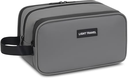 IHIGOGOFA Trousse de Toilette de Voyage pour Homme, Imperméable Sac de Toilette, Accessoires de Voyage Sac de Rasage avec Poignée