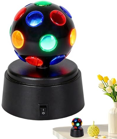 Generico Palla disco LED | Luce d'ambiente LED portatile a batteria - Lampada decorativa a disco,per feste, discoteche, bar, karaoke, casa, uso interno/esterno, compleanni, matrimoni, Natale