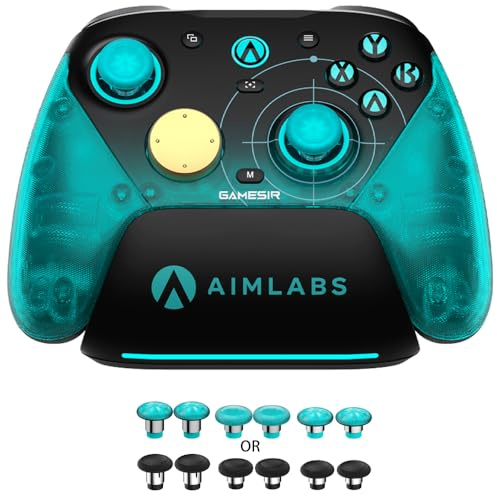 GameSir G7 Pro 8K PC Manette Sans Fil Esports - 8000Hz Polling, Sticks Mag-Res TMR Gen-2, Touches Macro, Contrôle de Mouvement, 1 Mois Aimlabs+ gratuit - Édition Aimlabs