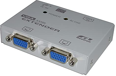 BeMatik - Rextron 1 VGA Extender VGA-in-Out + 2 + 1 VGA RJ45-OUT (EV-12L)