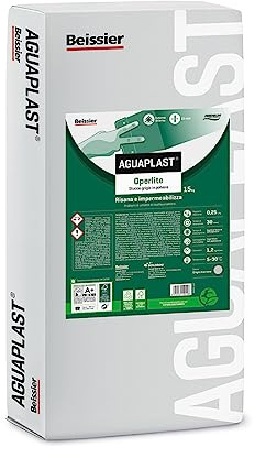AGUAPLAST Operlite - Masilla rehabilitada contra la humedad y el salitre, 15 kg, color gris claro