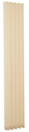 Ventanara® 13 Lamellen einzeln beige 89mm Ersatzlamellen für Lamellenvorhang Vertikaljalousie 180 cm