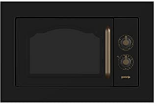 Gorenje BM235CLB Mikrowelle, integriert, kombiniert, 23 l, 800 W, schwarz – Mikrowelle (integriert, Kombi-Mikrowelle, 23 l, 800 W, drehbar, schwarz)