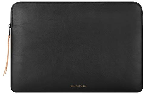 Comfyable Slim Protective Laptop Sleeve Compatible with 13/13.3/14 Inch MacBook Air & MacBook Pro/Neo, Mac Travel Case, Laptop Pouch, Slim PU Leather Cover M5/M4/M3/M2/M1 2026-2021, Black