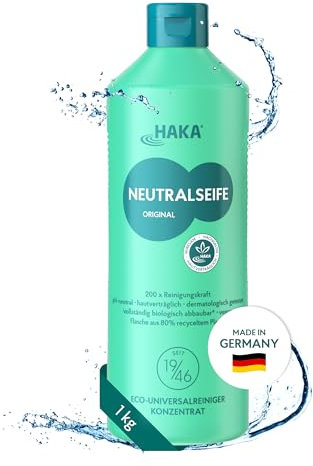 HAKA Neutralseife Original, 1 kg, Allzweckreiniger, Universalreiniger für den Haushalt und Auto, pH-neutrales Reinigungsmittel, Konzentrat, frischer Duft