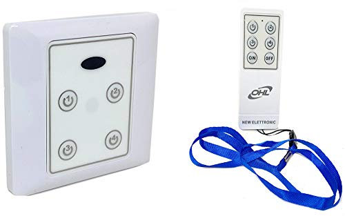 Vetrineinrete® Interruttore luci con telecomando wireless controllo a distanza 4 canali centralina ad incasso switch illuminazione lampade led 220 volt B36