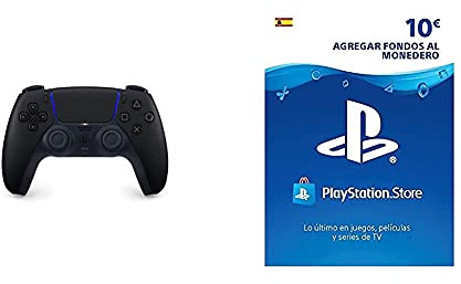 Sony Playstation 5 - Mando inalámbrico DualSense Midnight Black Tarjeta Prepago PSN 10€ | PS5/PS4/PS3 | Código de Descarga PSN - Cuenta española