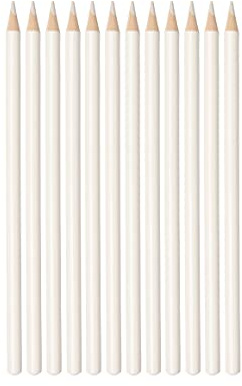 Tailors kritpennor, klädtillverkning, bytillverkning, kritpenna för märkning, 12-pack, 4 färger (vit)
