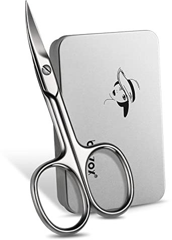 BEZOX Nagelschere - Professionelle Zehennagel und Fingernagel schere Gebogene für harte oder dicke Nägel - Zehennagelschere mit scharfer gebogener Klinge und polierender Edelstahloberfläche