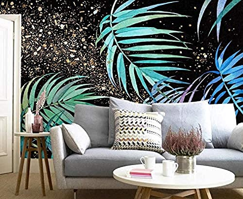 Papier Peint Mural Photo 3D Feuille De Bananier Plante Tropicale Effet 3D Peler Et Coller Amovible Salon Bureau Chambre Chambre Enfants Salle À Manger Couloir Mur Affiche Mur Art Déco 350(L)x256(H) cm
