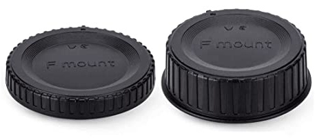 CABLEPELADO Tapa Cuerpo Frontal y Tapa Trasera de Objetivo | Tapa Lente | Compatible con Nikon D7500 D7200 D7100 D7000 D5600 D5300 D5200 D5100 D3500 D3400 D3300 D3200 D3100 D850 D810 D800 D750 D600
