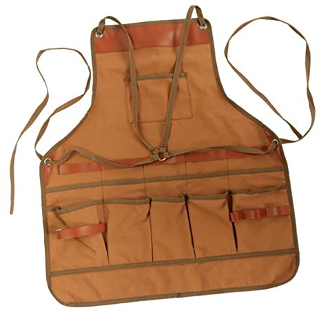 Baluue Schürze Für Herren Aus Canvas Mit Verstellbaren Trägern Und Taschen Zum Grillen Kochen Camping Bbq Und Einfach Anzuziehen Für Werkzeuge Handy Und Andere Utensilien Langlebige
