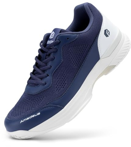 FitVille Extra Weit Tennisschuhe Herren rutschfest Hallenschuhe Atmungsaktiv Badminton Schuhe Bequemen Fitnessschuhe