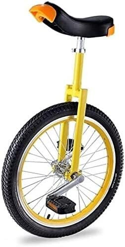 Einrad for Erwachsene, Einrad mit 16/18/20-Zoll-Rädern, bequemer Standardsattel, Outdoor-Übungen for Anfänger (Color : Giallo, Size : 16 inch)