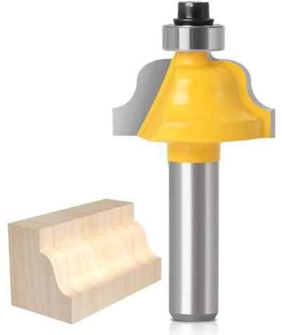 WSOOX Profilfräser mit 8mm Schaft, Ø 25.4 mm, hartmetallbestückt mit Anlaufkugellager, präzisem Spannschaft und optimierter Schneidengeometrie für ein exaktes Fräsbild