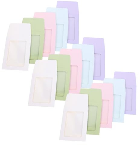 STOBOK 50stücke Farbige Kartenhüllen Transparent Und Tragbar Schutzcover Für Spielkarten Postkarten Und Kleine Karten Für Aufbewahrung Und Präsentation