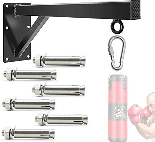 Boxsack-Wandhalterungen,Boxsack-Halterung,robust,Dicker,4 x 6 cm Dicker Stahlmontage-Stanztrainingsaufhänger,6-Loch-Installation,schwere Sackhalterung für Boxtraining,Boxsack