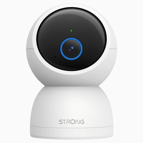 Strong 3K 5MP Indoor Camera Security, 360° View Pan/Tilt, Motion Detection Monitor for Baby Dog, 2.4G/5G WiFi, Night Vision, Auto Tracking, 2-Way Audio, Cloud & 512GB SD Storage, APP Control, House