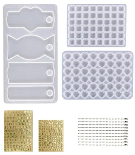 3-teiliges Namensschild-Harzformen-Set für Becherdeckel, 100 Mulden, Buchstaben-/Zahlen-Silikonformen für Ohrringe, Epoxidharz, DIY-Namensschilder, Anhänger
