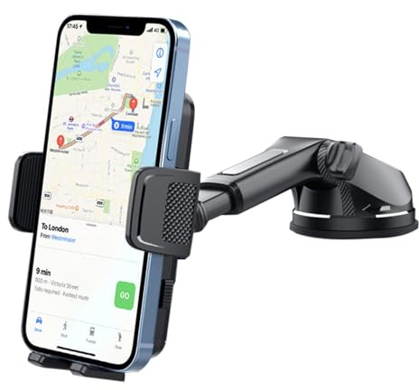 Yulokdwi Cell Phone Holder Car | Smartphone Windshield Holder Mount,360° Rotation Cell Phone Mount Cradle Powerful Suction Telescopic Rod Phone Holder for Windshield Air Vent