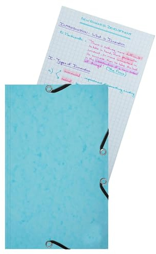 Exacompta 10 Sammelmappen mit Gummiband 14,5 x 22 cm + 25 Karteikarten