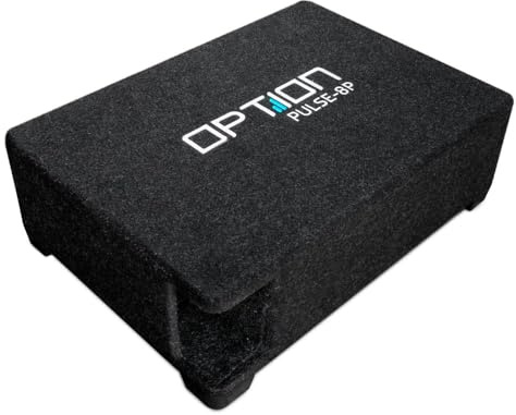 Option PULSE-8P Caisson de basses passif compact 20 cm Bassreflex pour voiture avec 200 W RMS (Downfire)