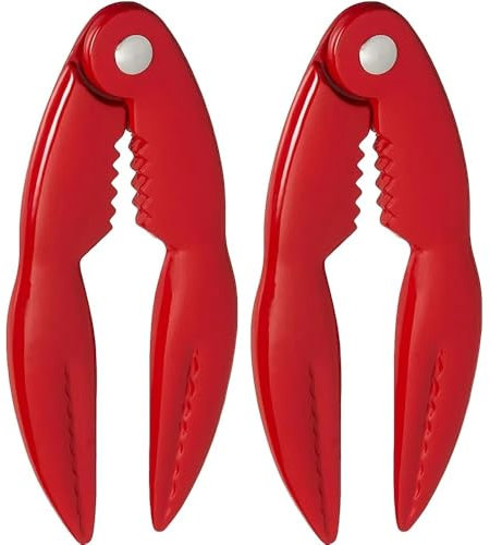 WUJIHE 1pc/2pcs Effortlessly Crack Open Seafood with Kitchen Crab Pliers and Lobster Cracker Lobster Tongs Seafood Clamp Tool(2pcs)