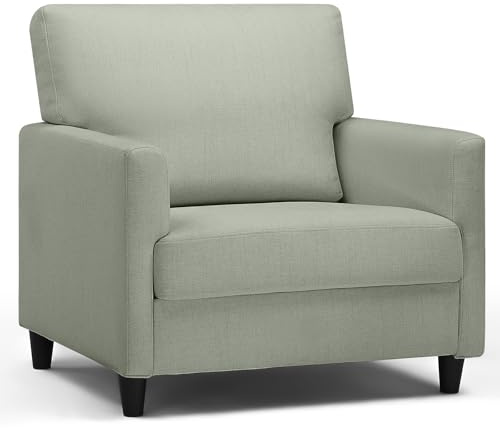 COMHOMA Relaxsessel Fernsehsessel TV-Sessel Loungesessel Sessel Wohnzimmer Einzelsofa für Schlafzimmer, Leseecke Seitenstuhl mit Weicher Memory-Schaum Loungesitz, Leinenbezug, Grün