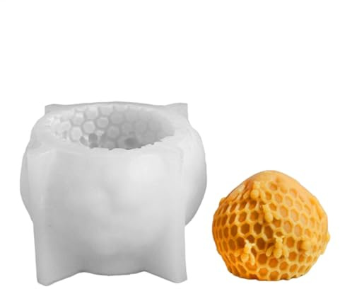 Honigkamm Silikonform, 3D Bienenzylinder Kerzenform Kerzenformen Zum Gießen Formen Für Duftkerzen Home Decoration Für Handwerk