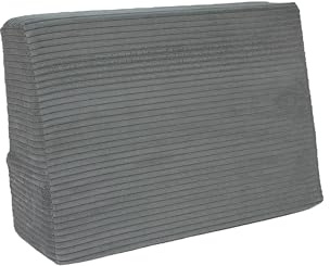 Pillows24 Palettenkissen Seitenkissen 60x40 aus Cord, Abnehmbarer Bezug | Palettenauflage für Europaletten 120x80, abnehmbarer Bezug, Weiche Palettensofa, Haus, Garten, Balkon, Made in EU, Dunkelgrau