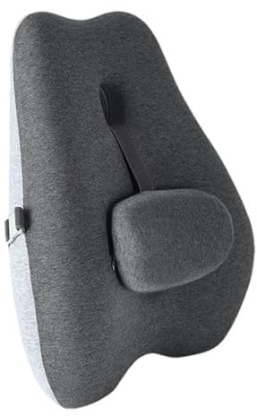 Rückenkissen für Stuhl, bequemes Schaumstoffkissen – verstellbar, stützend, tragbar, Rückenlehnenpolster und Lendenkissen für Auto, Couch, Liege, Spiel, Zuhause, Reisen