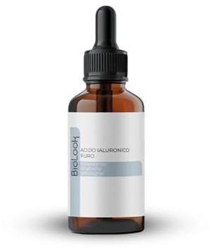Hyaluronsäure-Serum 1 % rein – niedriges Molekulargewicht | tiefe architekturelle Feuchtigkeit – Anti-Mikrozeichen und ziehende Haut | 6 Inhaltsstoffe, essentielle Formel – trockene, dünne und