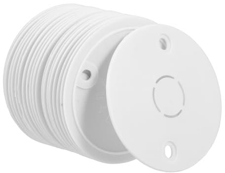 MAGICLULU Placa de Cubierta para Caja de Techo Orificio, Tapas Decorativas para Enchufes, Placas de Pared 86 Tipo, Protección Eléctrica Segura, 20 Unidades para Uso Doméstico y Comercial