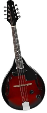 Mandolina Instrumento musical mandolina de ocho cuerdas con borde rojo y negro(Type 1)