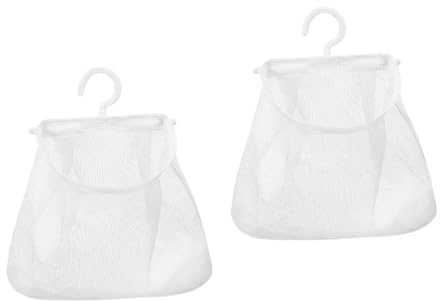 Cabilock 2pcs Clothespin Hanging Bag Washable Storage Organizer for Kitchen Portable Clothes Peg Bag Hook for Home Laundry